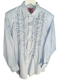 Tabetha Shirt - Small (Blue Stripe )