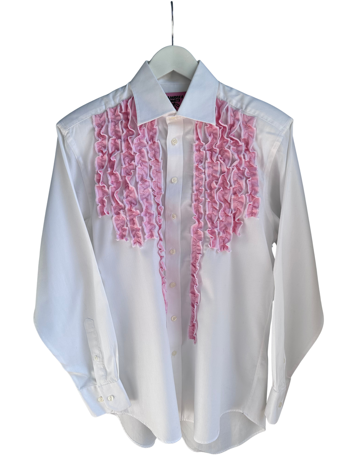 Tabetha Shirt - Medium (White and Pink)