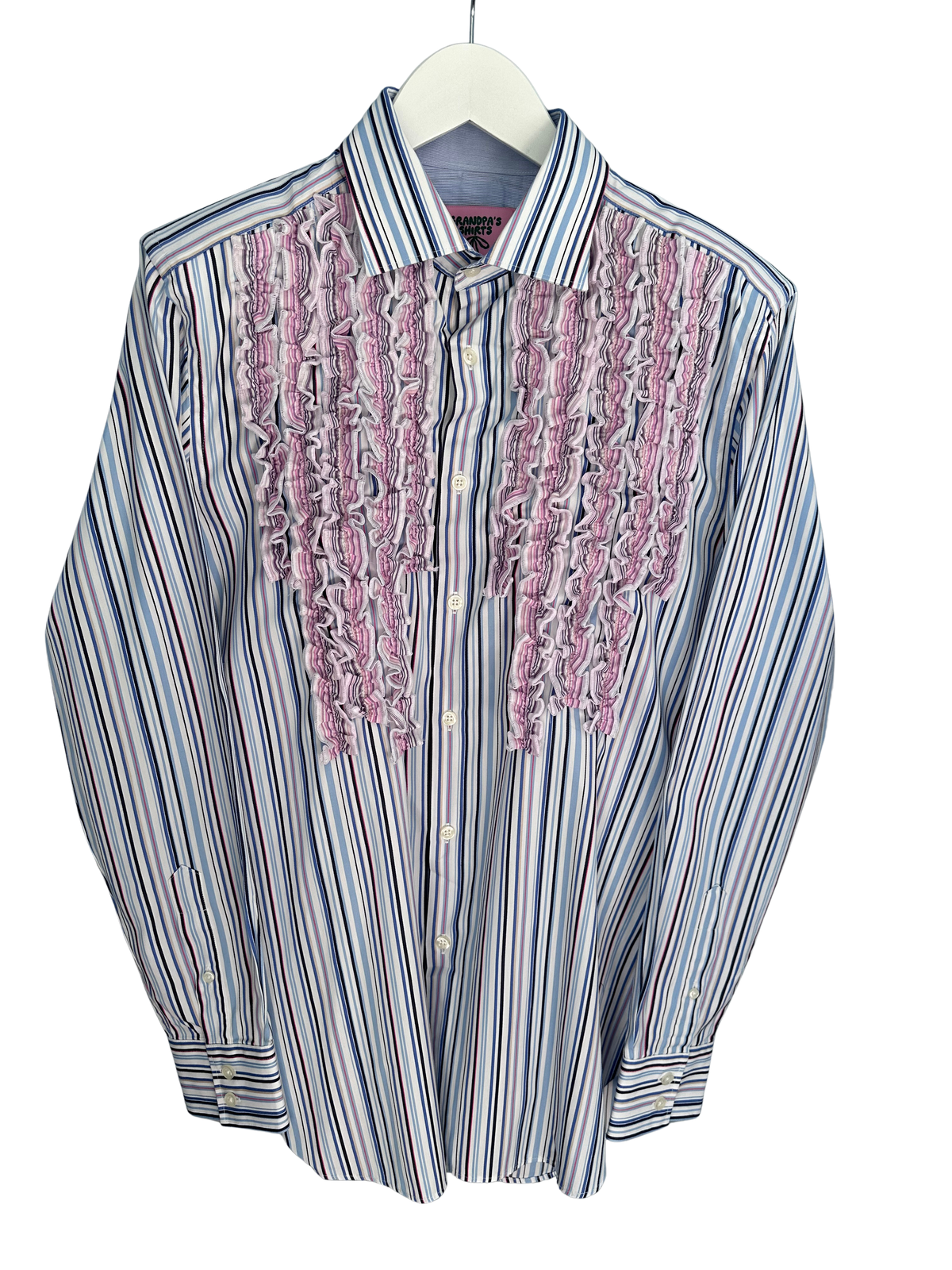 Tabetha Shirt - Medium  (Stripe with pink)