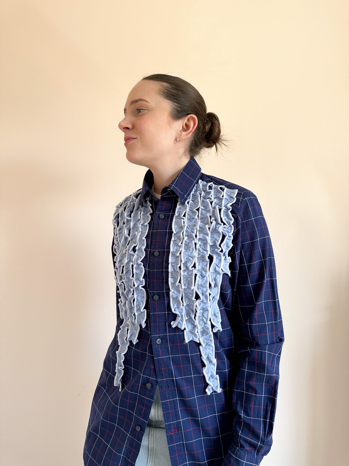 Tabetha Shirt - Small (Navy Check)