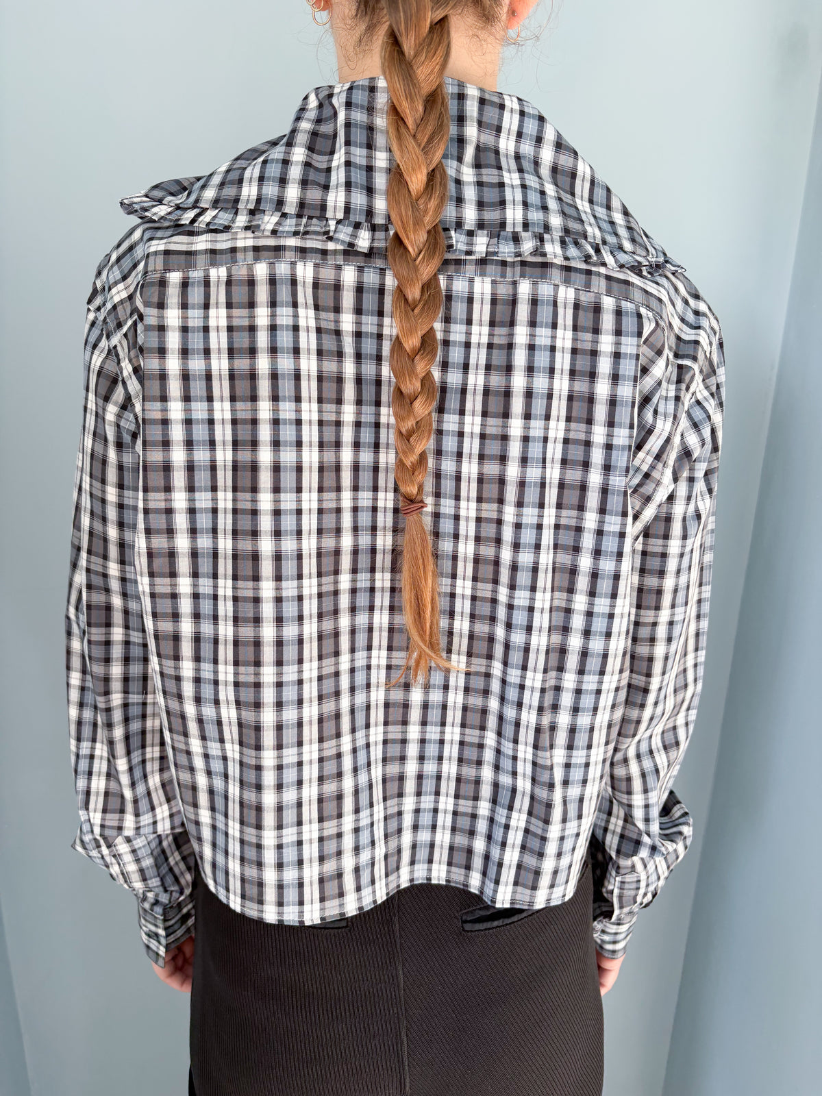 Lily Shirt - Blue and Black Check.