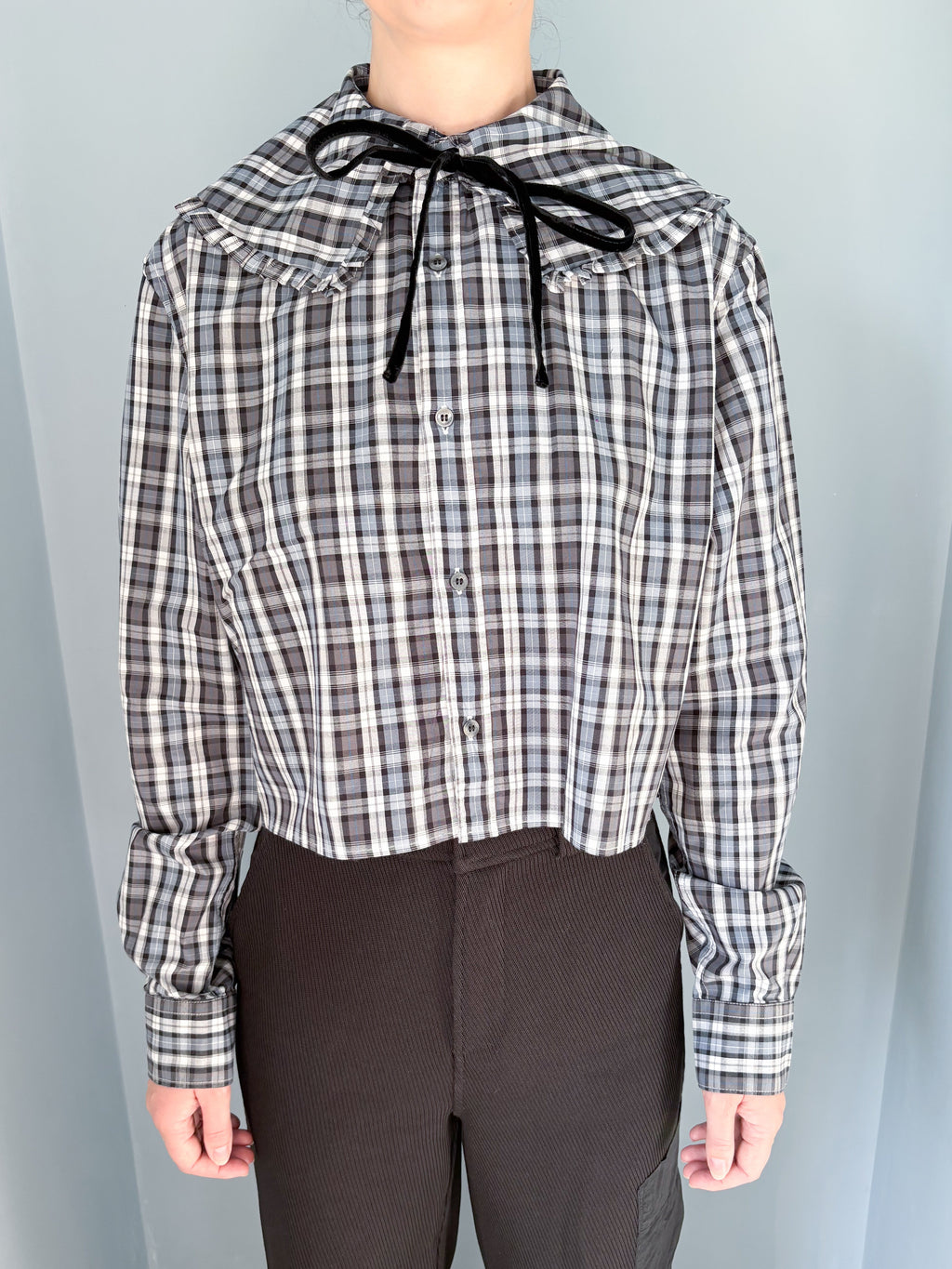Lily Shirt - Blue and Black Check.