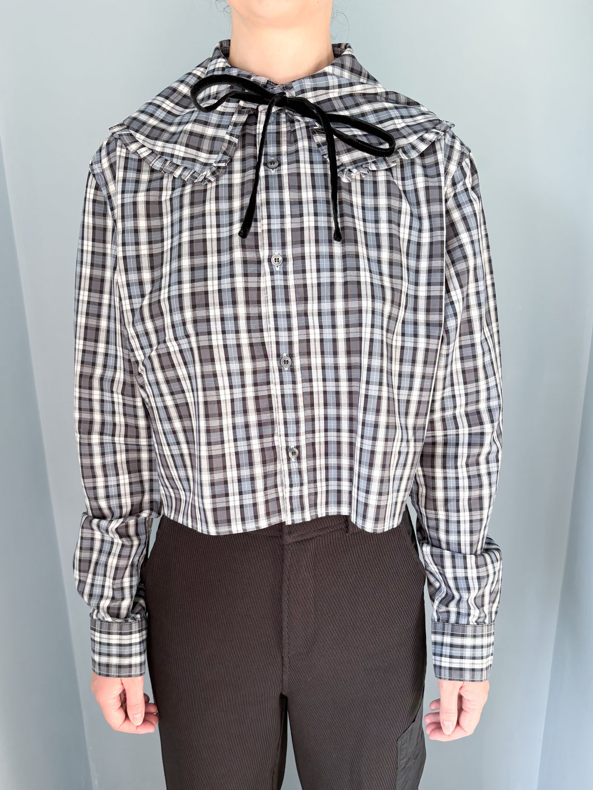 Lily Shirt - Blue and Black Check.